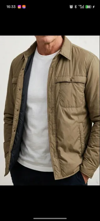 Casaco Massimo Dutti L Castanho/Verde Oliva