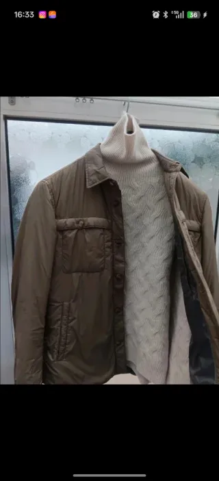 Casaco Massimo Dutti L Castanho/Verde Oliva