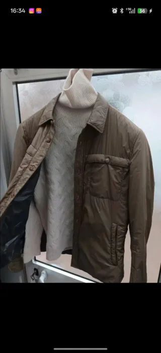 Casaco Massimo Dutti L Castanho/Verde Oliva