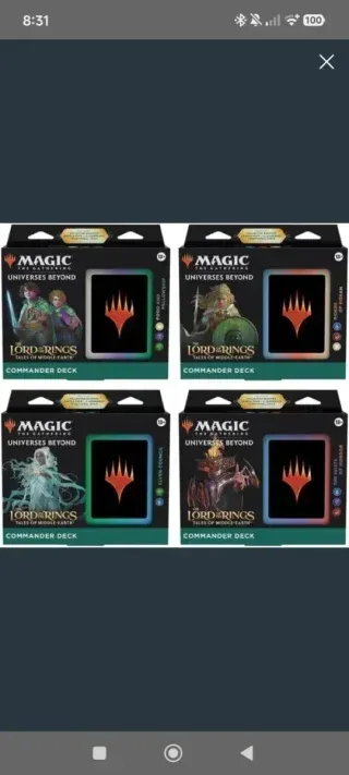 Magic The Gathering: LOTR Commander Decks (Set)