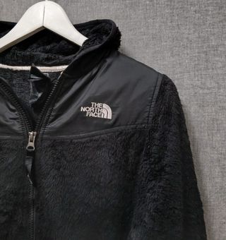 the north face pile zip girls size M 10/12 black