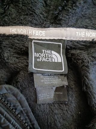 the north face pile zip girls size M 10/12 black