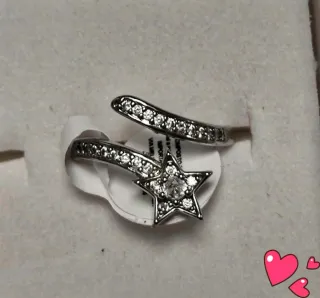 Anello regolabile a forma di stella cadente,