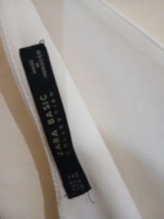Top corto Zara bianco e nero