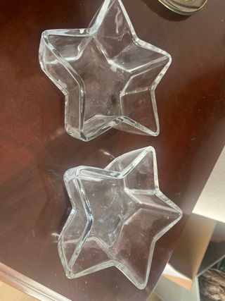 Set 2 cuencos estrella cristal