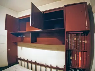 Se regala cama nido 90cm con estanterías de madera