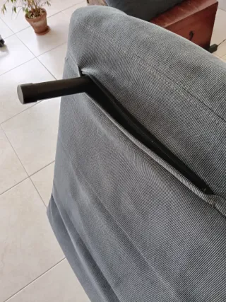 Sofà Llit 2 Places Blau Fosc Gris Maisons du Monde