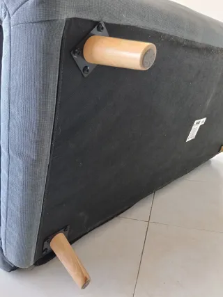 Sofà Llit 2 Places Blau Fosc Gris Maisons du Monde