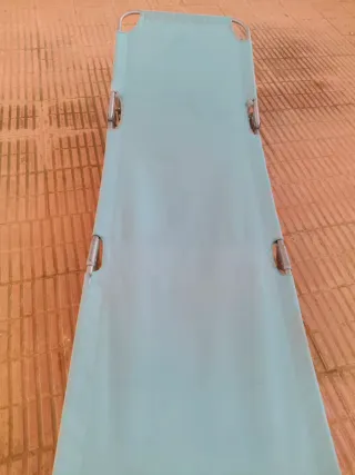 Tumbona plegable azul