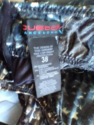 Vestido Custo Barcelona Seda Estampado Leopardo