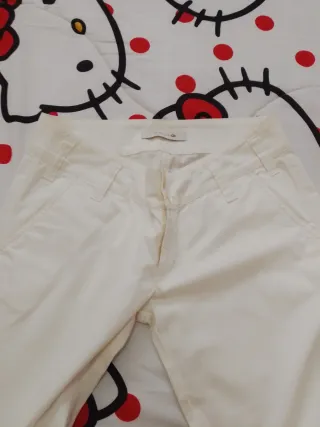 Pantalón blanco vestir largo