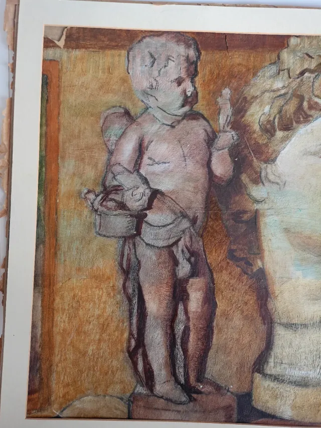 Cuadro pintado en cartón