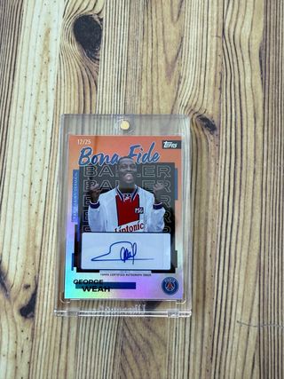 Autógrafo George Weah 12/25 Topps Bona Fide