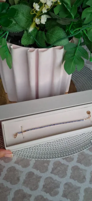 Bracciale Tennis Brosway Oro Rosa Cristalli Viola