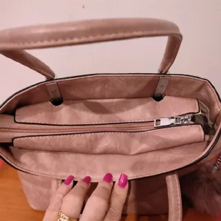 Bolso Rosa Brocado 31x24x12 cm