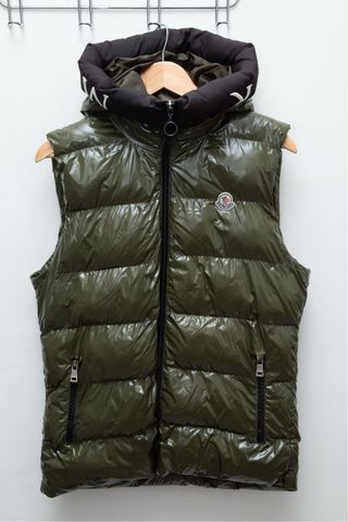 Moncler Gilet Verde Cappuccio
