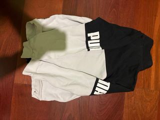 Felpa Puma zip bianca e nera