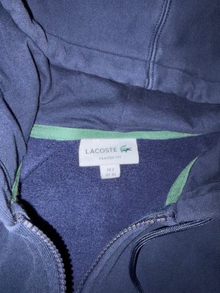Sudadera Lacoste azul con cremallera ORIGINAL
