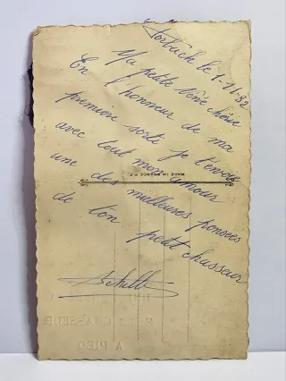 Cartolina d'epoca con viola del pensiero