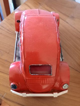 Carro VW Beetle Vermelho Metal Retro