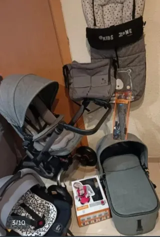 Carrito Jane Rider 3 Piezas + Accesorios