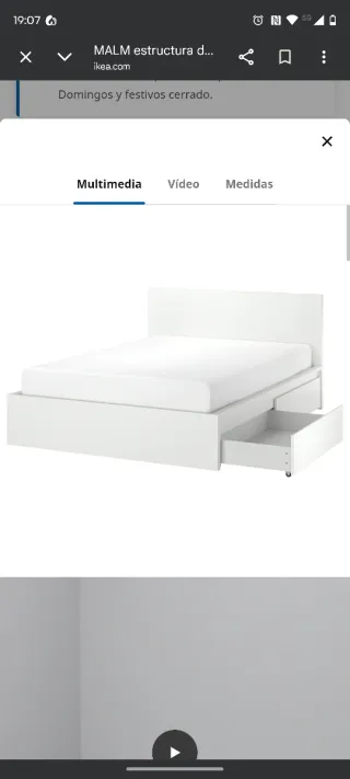 Cama Matrimonio 180x200 Colchón aparte