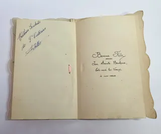 Cartolina d'epoca dipinta a mano Bonne Fete