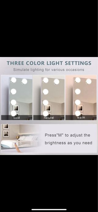 Espejo Hollywood con Luces LED