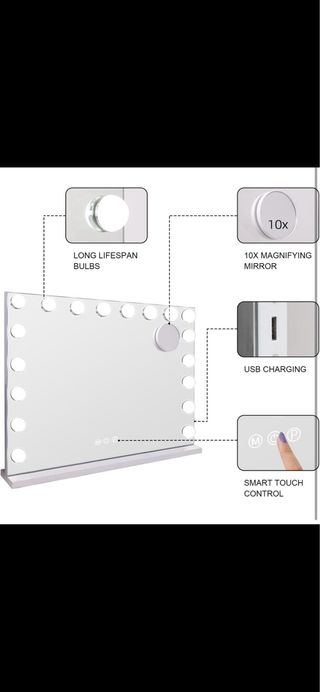 Espejo Hollywood con Luces LED