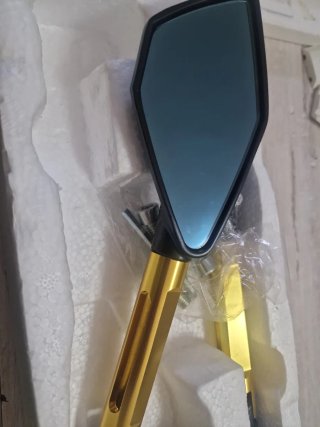 Espejos Moto Dorados y Negros
