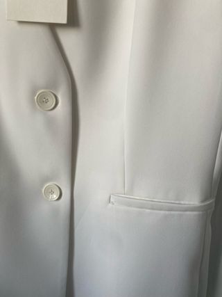 Chaleco largo blanco Zara
