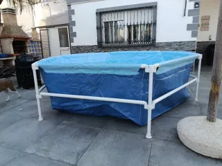 Piscina Desmontable Azul y Transparente