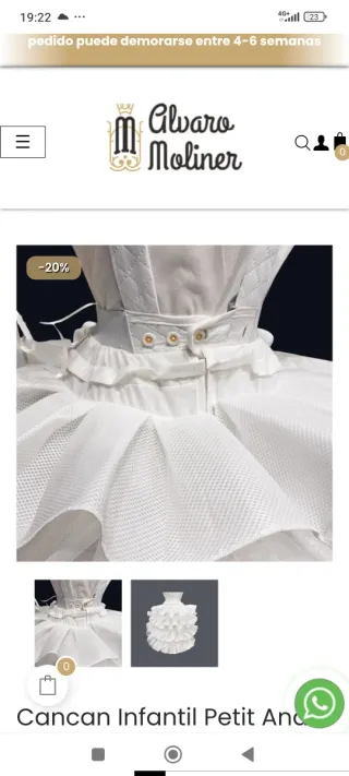 Cancán Fallera Infantil Álvaro Moliner