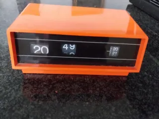 SVEGLIA VINTAGE ARANCIONE DATARIO