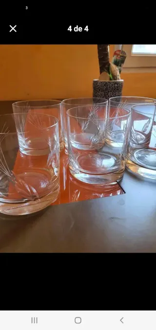 Lote copas y vasos años 80