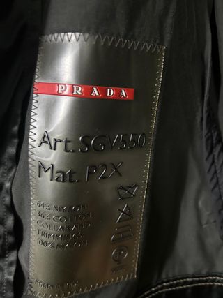 Giubbotto Prada Nero Bomber in Nylon Leggero