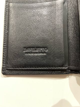 Portafogli in pelle nera Daviletto da uomo