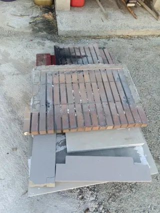 Barbacoa de obra con accesorios