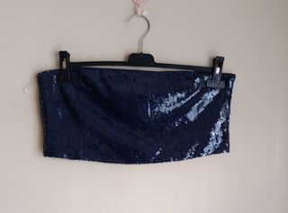 Set gonna e top a paillettes blu