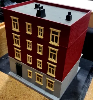 Edificio di modellini in scala HO