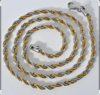Cadena Acero Inoxidable Dos Tonos