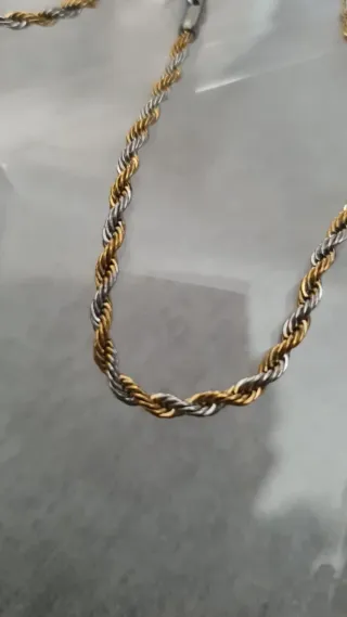 Cadena Acero Inoxidable Dos Tonos