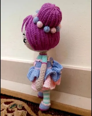 Muñeca crochet "niña estilo japonesa" Hecha a mano