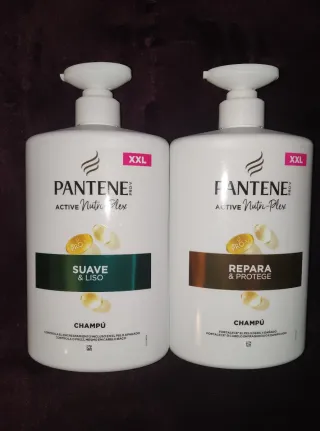 Pantene Champú Suave & Liso y Repara & Protege XXL