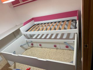 Escritorio blanco infantil con cajones