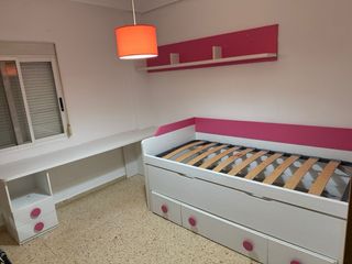 Escritorio blanco infantil con cajones