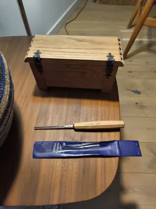 Caja Madera Roble Arte Vasco Hecha a mano