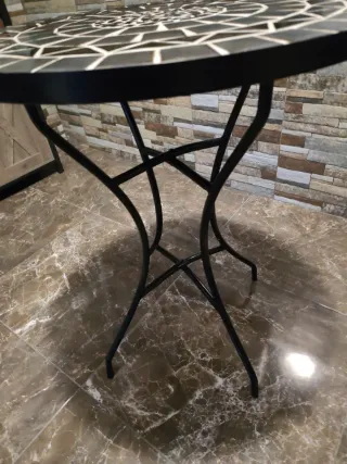 Mesa de terraza redonda mosaico