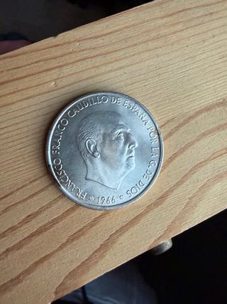 Peseta Plata Franco 100 pts 1966