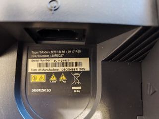 Monitor IBM ThinkVision L171 (9417-AB9)